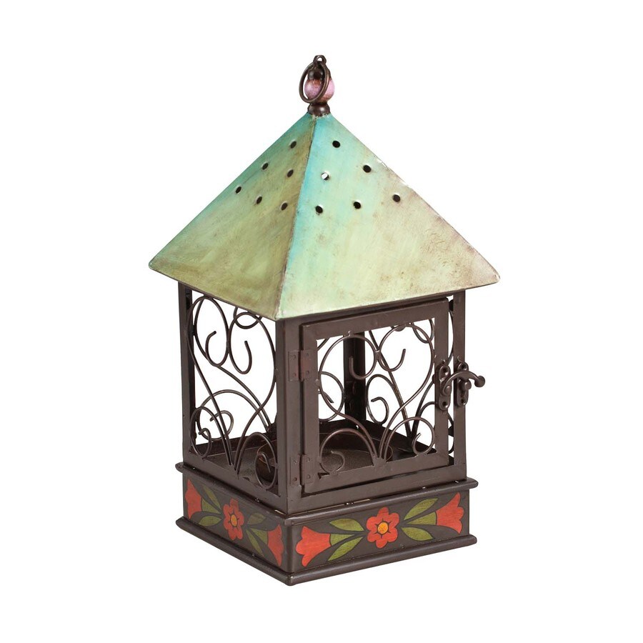 Jim Shore 9-in H Multicolor Metal Outdoor Decorative Lantern in the