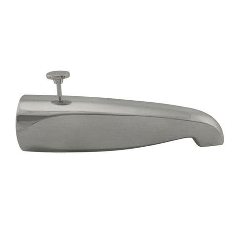 WESTBRASS Satin Nickel Bathtub Spout with Diverter in the Bathtub ...