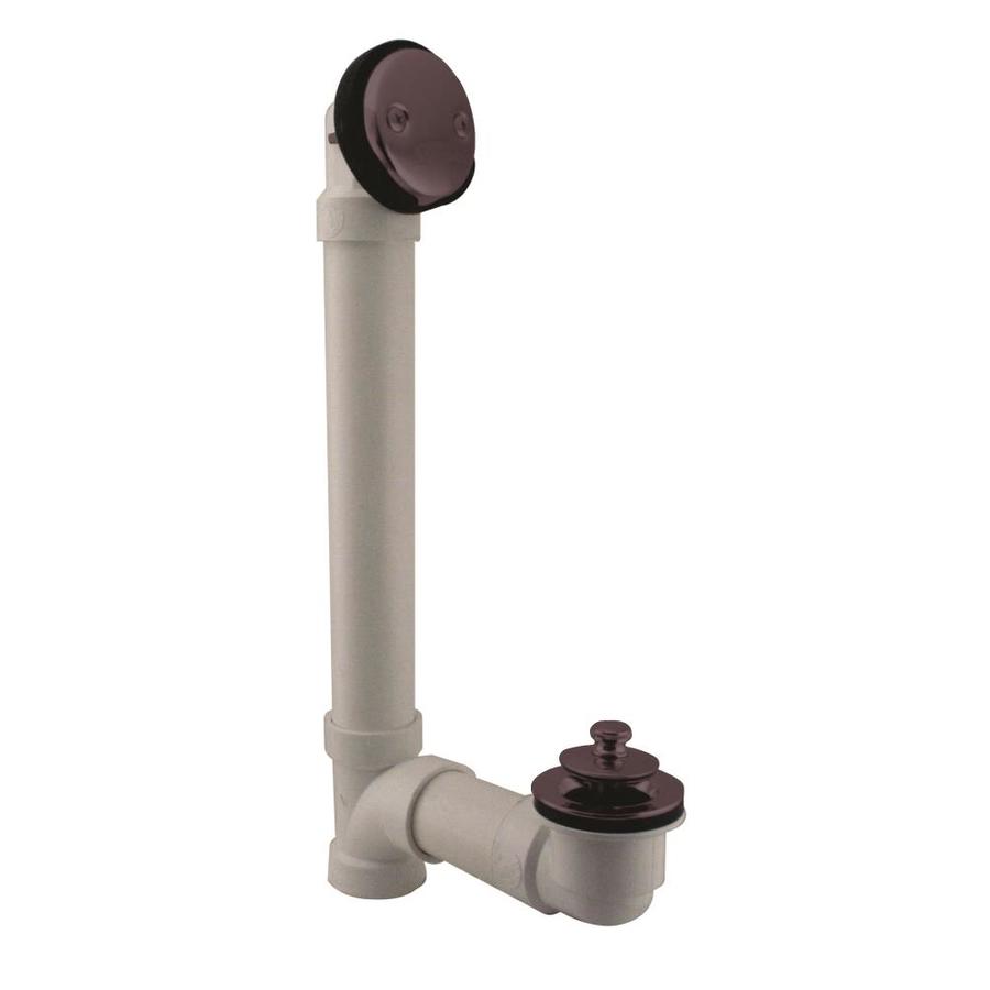 WESTBRASS 1.5in OilRubbed Bronze Lift and Turn Drain with PVC Pipe at
