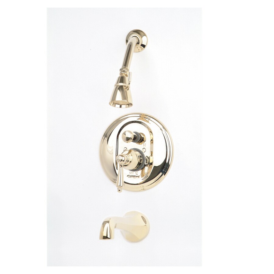 Giagni Esaro Millennium Brass 1Handle Tub & Shower Faucet with SingleFunction Showerhead at