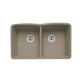 Blanco Kitchen Sinks At Lowes Blanco Diamond 32 In X 19 25 Truffle Brown Double Basin