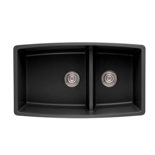 BLANCO Performa Undermount 33in x 19in Anthracite (Black) Double