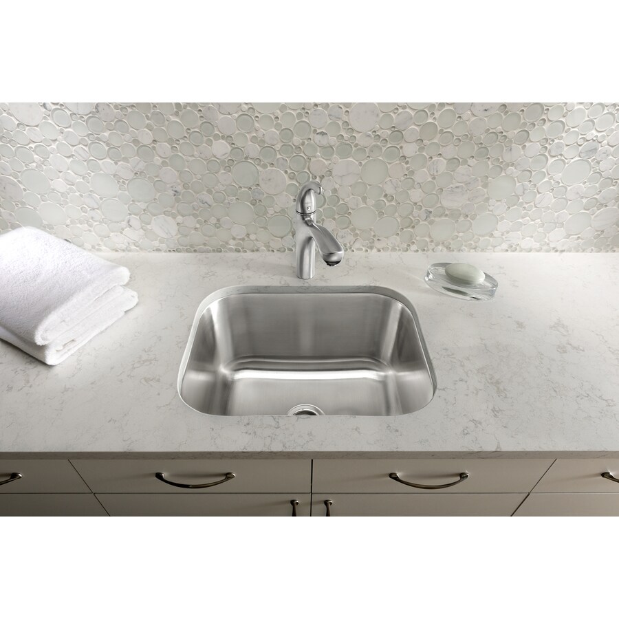 17 75 In X 23 In 1 Basin Brushed Satin Undermount Stainless Steel Laundry Sink