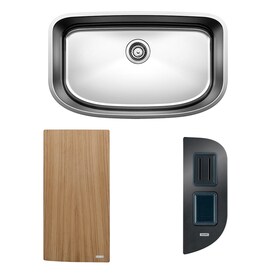 Blanco Kitchen Sinks At Lowes Blanco One 30 In X 18 Satin Polished Single Basin Undermount Residential