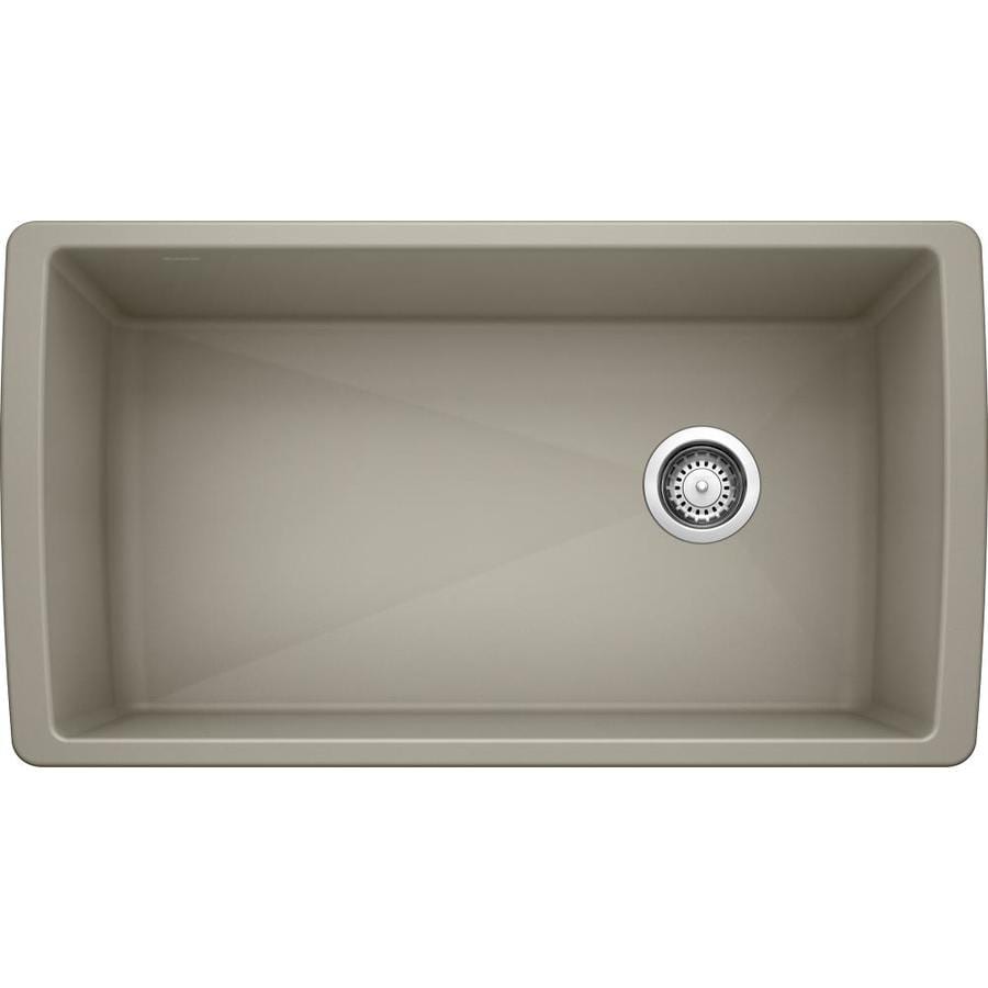 BLANCO Diamond 18.5-in x 33.5-in Truffle Single-Basin Granite ...