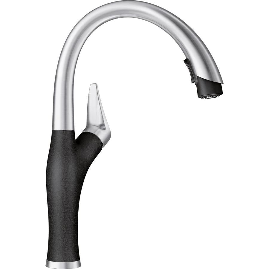 BLANCO Artona Anthracite/Stainless 1Handle Pulldown Kitchen Faucet at