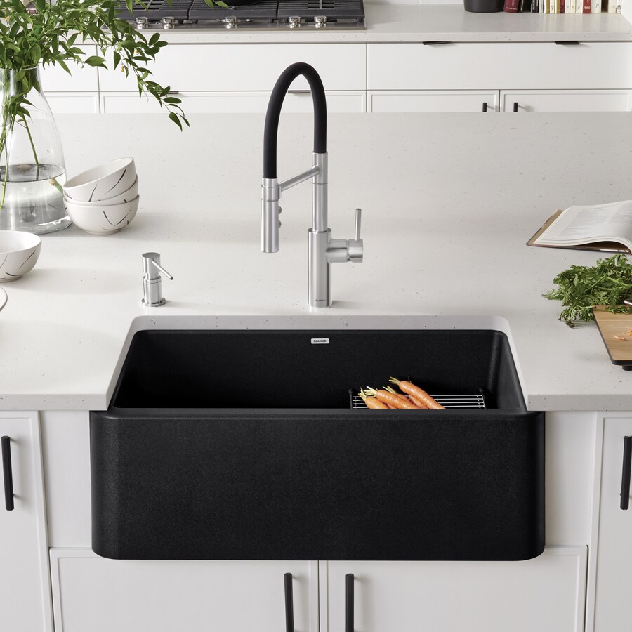 Blanco Ikon 30 In X 19 In Anthracite Black Single Basin