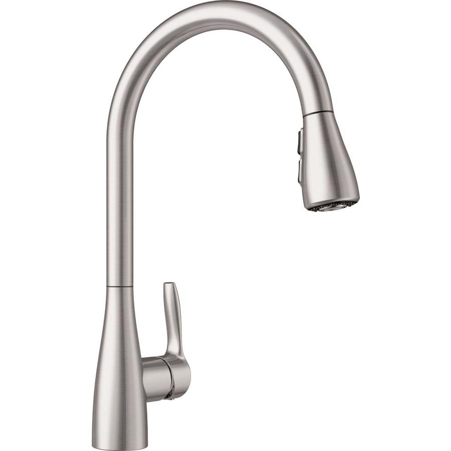 Blanco Atura Stainless Steel 1 Handle Deck Mount Pull Down Kitchen
