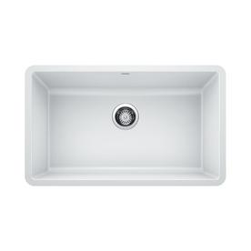 Blanco Kitchen Sinks At Lowes Blanco Precis 30 In X 18 White Single Basin Undermount Residential Kitchen