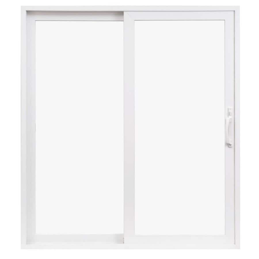 Pella 350 Series Clear Glass White Vinyl Left Hand Sliding Double