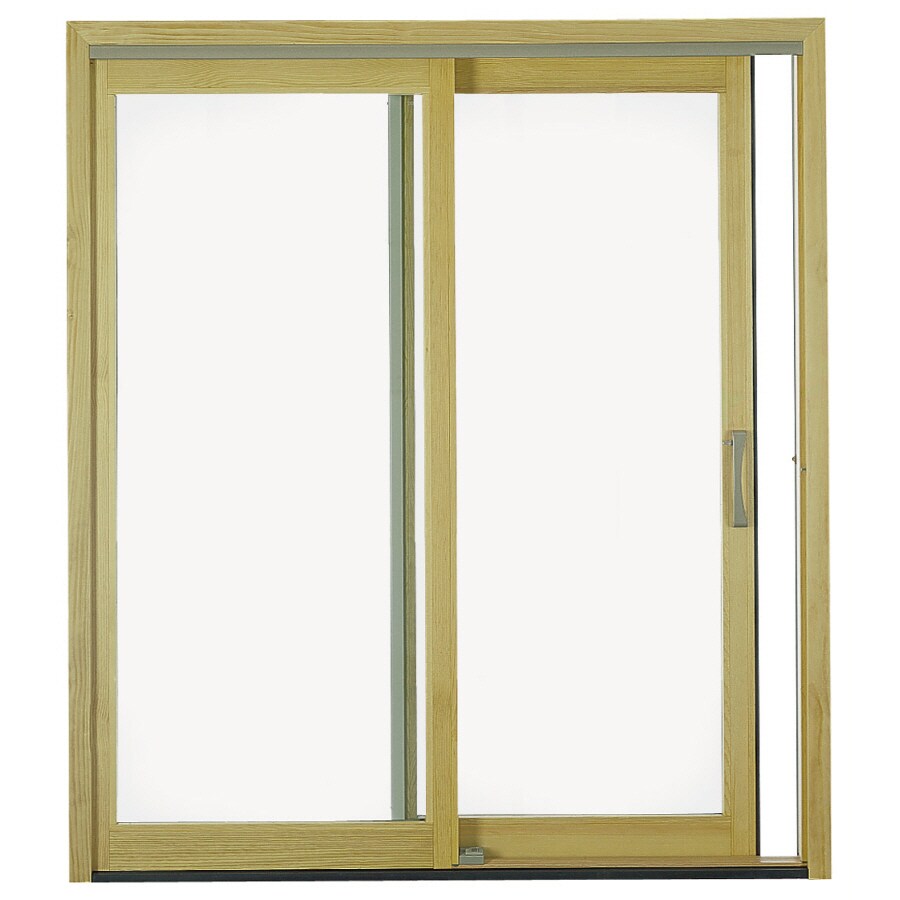 Pella 71 25 In Clear Gl White Wood Sliding Patio Door At Pella 71 25 In Clear Gl White Wood Sliding Patio Door
