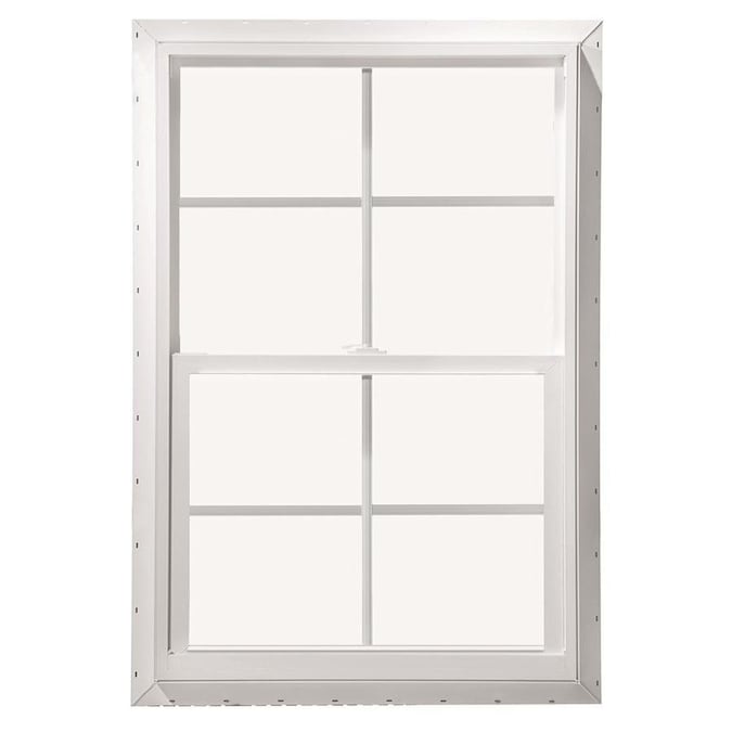 Pella 28X52 ThermaStar by Pella Single Hung Vinyl 10 Series Grid Insulated Glass White with