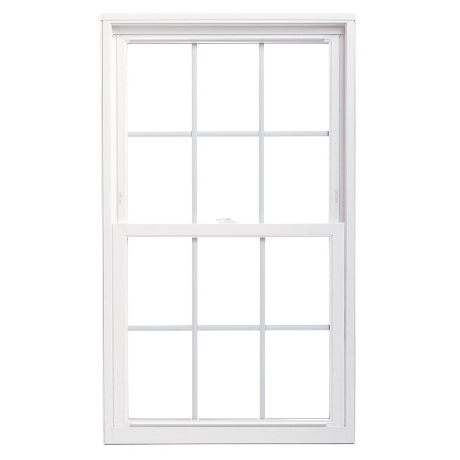 Pella 36x46 Thermastar By Pella Double Hung Replacement Vinyl 20 Series Grid Low E White With