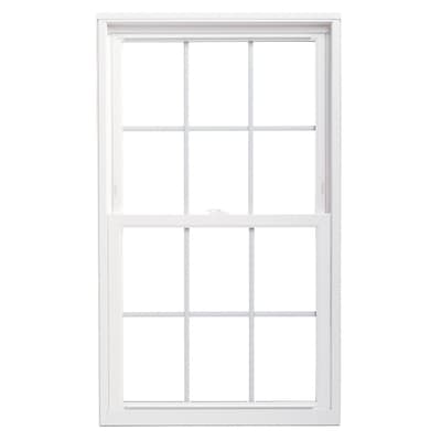 Vinyl Replacement White Exterior Double Hung Window Rough Opening 36 In X 54 In Actual 35 5 In X 53 5 In