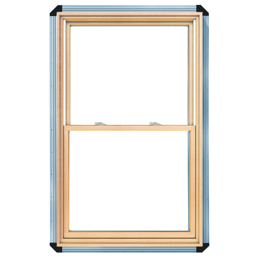 Pella 450 Wood New Construction Egress White EnduraClad Exterior Double Hung Window (Rough