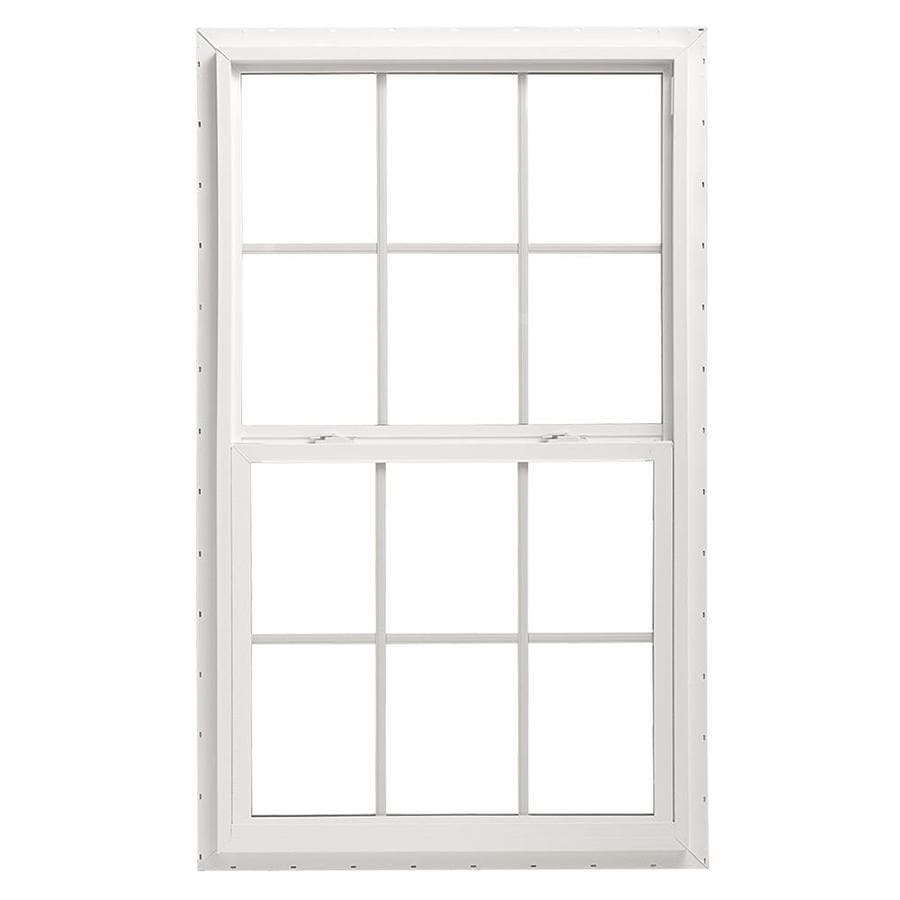Thermastar By Pella 31 5 In X 35 5 In X 1 625 In Jamb Between The Glass Vinyl New Construction White Single Hung Window In The Single Hung Windows Department At Lowes Com