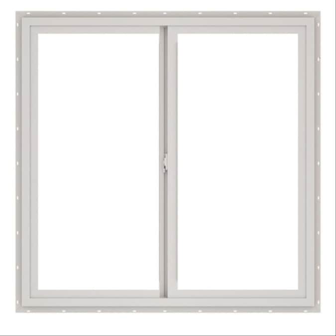 Thermastar By Pella 59 5 In X 59 5 In Left Operable Vinyl New Construction Egress White Sliding Window In The Sliding Windows Department At Lowes Com