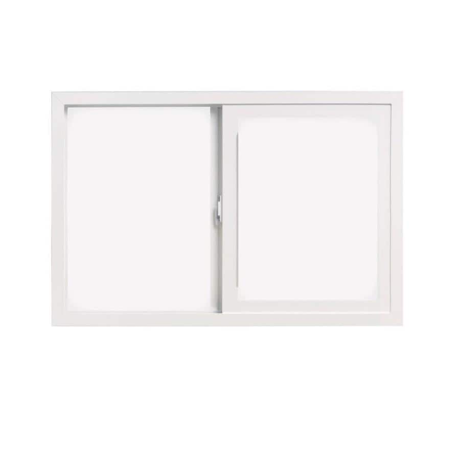 ThermaStar by Pella Left-Operable Vinyl New Construction White Sliding Window (Rough Opening: 48-in x 24-in; Actual: 47.5-in x 23.5-in)