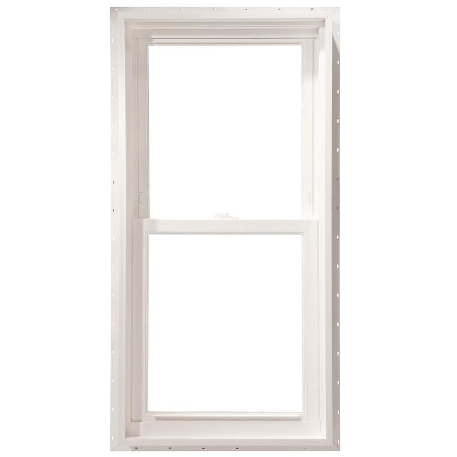 ThermaStar by Pella Vinyl New Construction White Exterior Double Hung Window (Rough Opening 28
