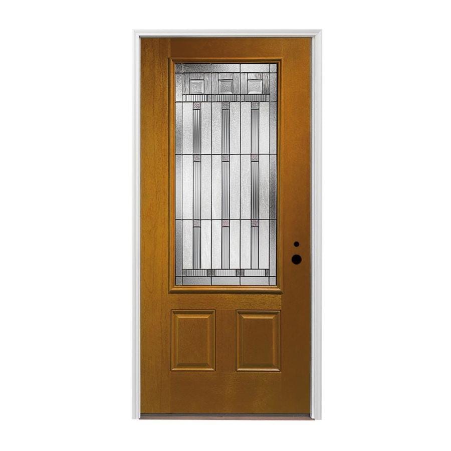 Pella 3/4 Lite Decorative Glass LeftHand Inswing Prestained Early