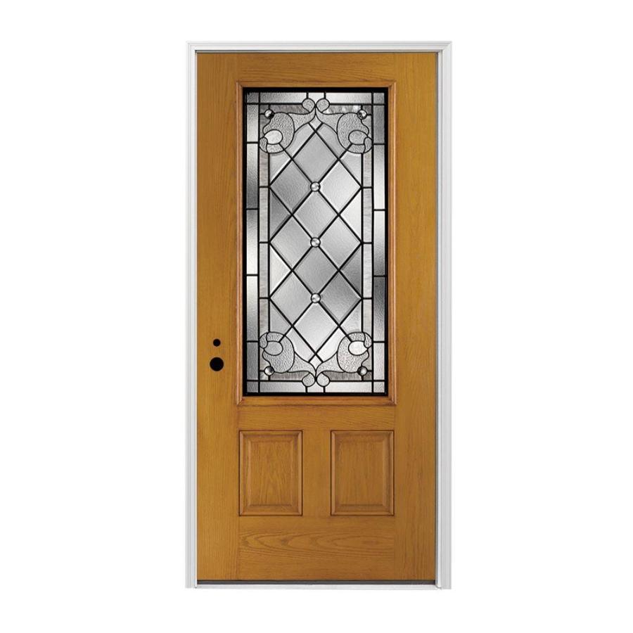 Pella 3/4 Lite RightHand Inswing Prestained Early American Stained