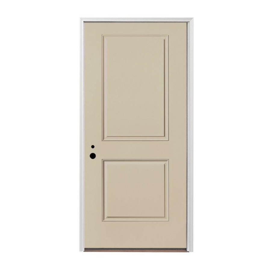 Pella Right Hand Inswing Prefinished Tan Exterior White Interior