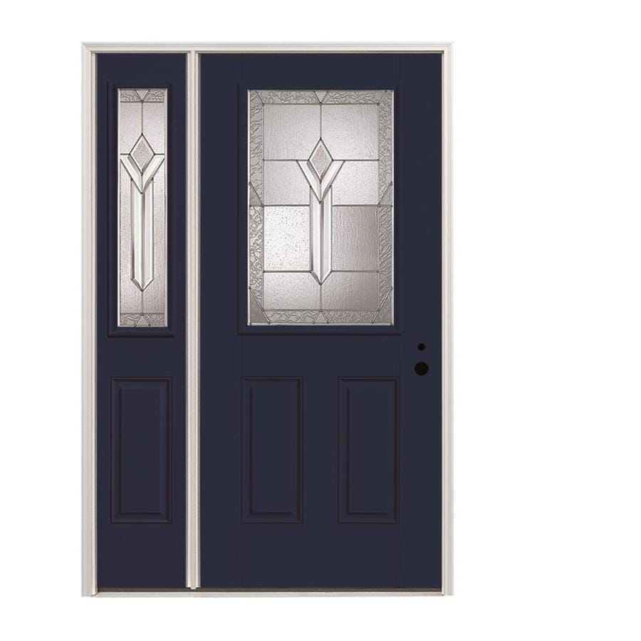 Pella Half Lite Decorative Glass Left Hand Inswing Prefinished