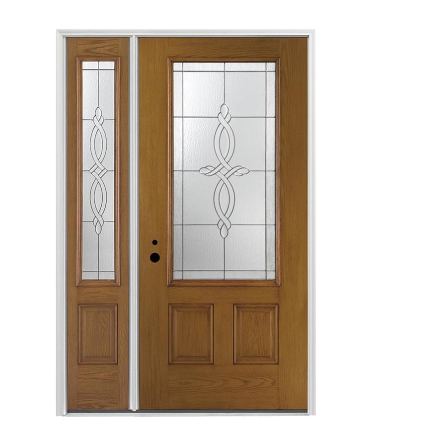 Pella 3/4 Lite Decorative Glass RightHand Inswing Stained Fiberglass