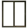 Pella Impervia Clear Glass Brown Fiberglass Right-Hand Double Door ...