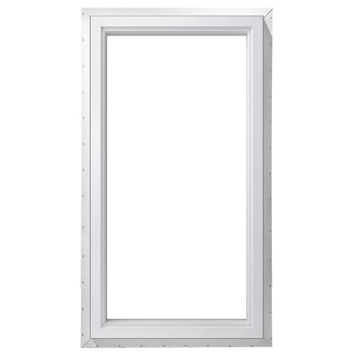 Pella Rectangle New Construction/Replacement White Window (Rough ...