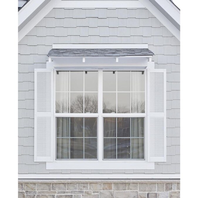 Pella 31.5in x 45.5in x 4.5in Jamb Vinyl Replacement White Double Hung Window ENERGY STAR