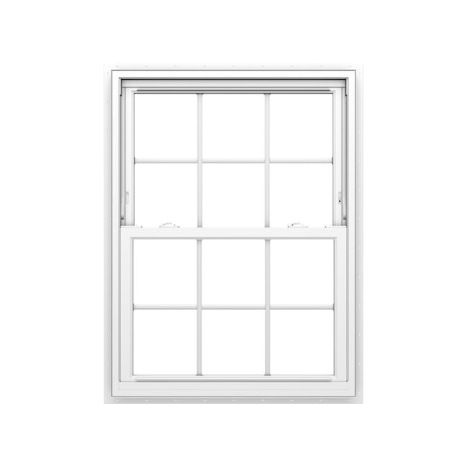 Pella Vinyl Double pane Annealed New construction Egress Double Hung Window (Rough Opening 32