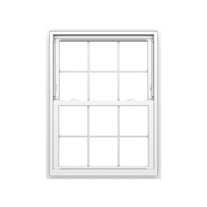 Pella Vinyl Double pane Annealed New construction Egress Double Hung Window (Rough Opening 36