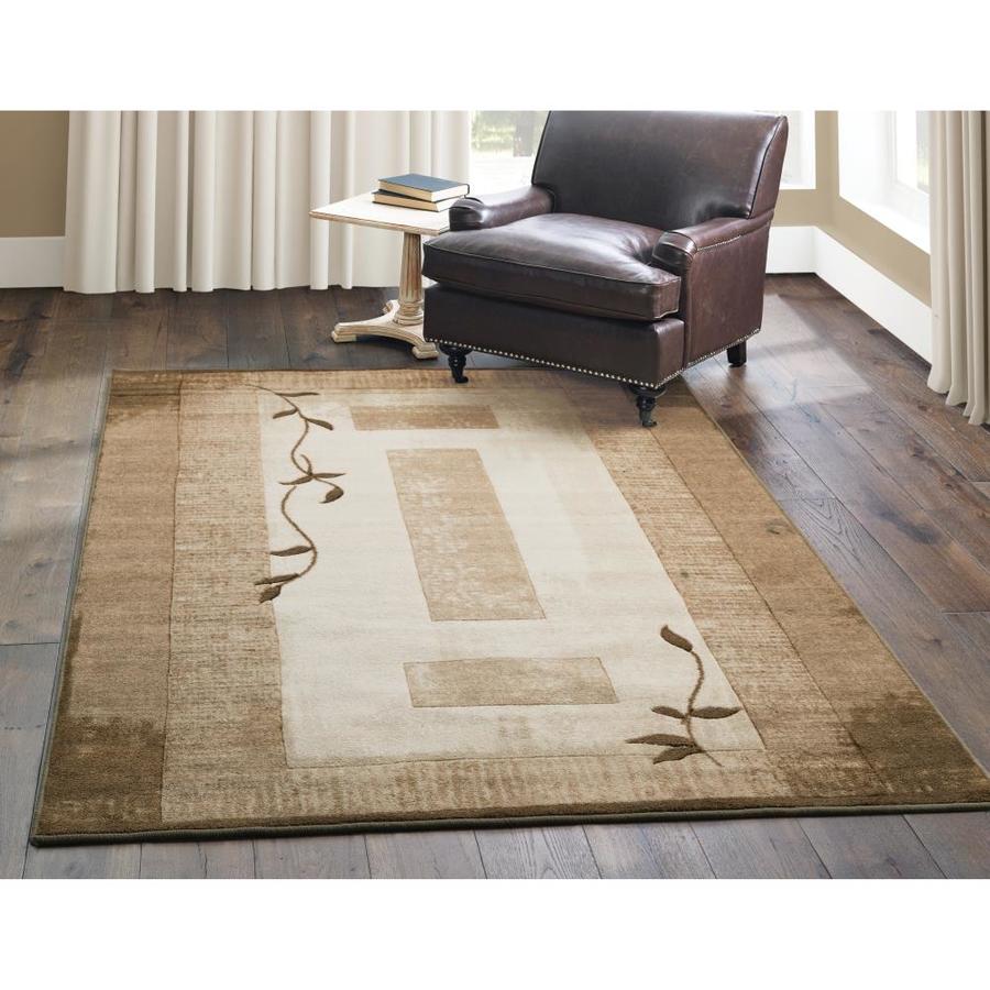 allen + roth Holder 8 X 10 Green Indoor Border Area Rug at