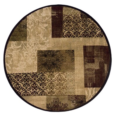 Allen Roth Harrisburg Round Cream Transitional Woven Area Rug - Cream 8 Ft Round Area Rug Allen Roth Harrisburg Round Cream Transitional Woven Area Rug - Cream 8 Ft Round Area Rug