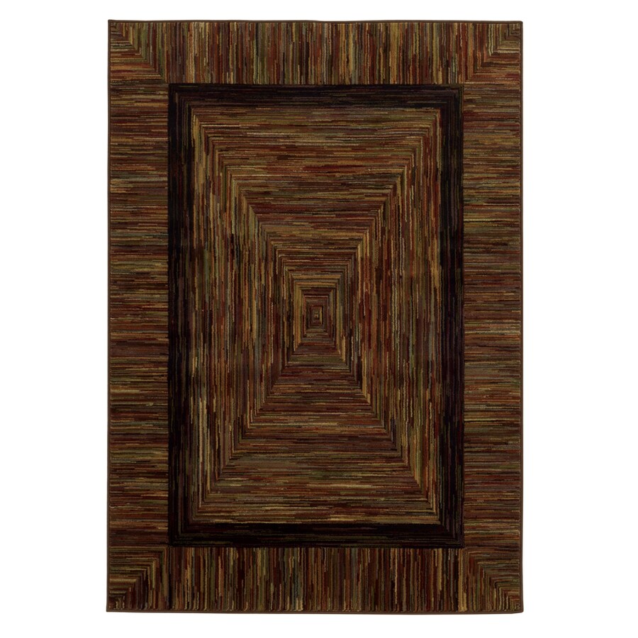 Allen Roth River Hills Multicolor Rectangular Indoor Woven Area Rug   748679401901 