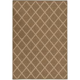 allen + roth Natural Lattice Beige Rectangular Indoor/Outdoor Machine-Made Area Rug (Common: 5 x 7; Actual: 5-ft W x 7-ft L)