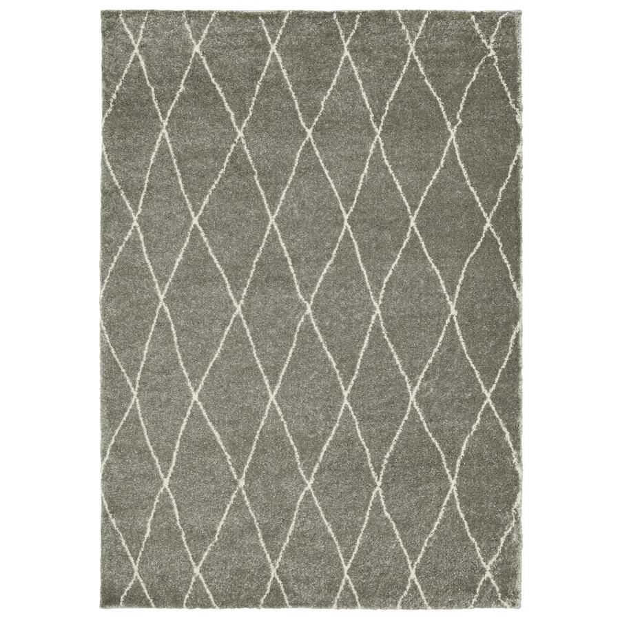 Allen Roth Kinsley Gray Rectangular Indoor Machine Made Farmhouse Allen Roth Kinsley Gray Rectangular Indoor Machine Made Farmhouse Cottage Area Rug Common 8 X 11 Actual 7 83 Ft W 10 L