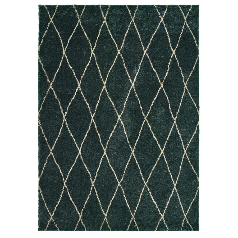 Allen Roth Kinsley Blue Rectangular Indoor Machine Made Farmhouse Allen Roth Kinsley Blue Rectangular Indoor Machine Made Farmhouse Cottage Area Rug Common 10 X 13 Actual 9 83 Ft W 12 75 L
