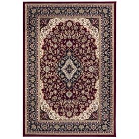 Style Selections Linalore Red Rectangular Indoor Machine-Made Area Rug (Common: 5 x 8; Actual: 5.25-ft W x 7.5-ft L)