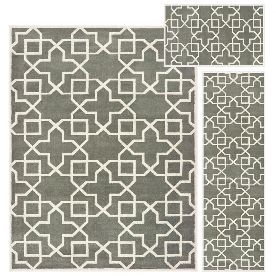 Oriental Weavers Of America Karney Gray Rectangular Indoor Machine Oriental Weavers Of America Karney Gray Rectangular Indoor Machine Made Mid Century Modern Area Rug Common 5 X 7 Actual Ft W 6 58 L