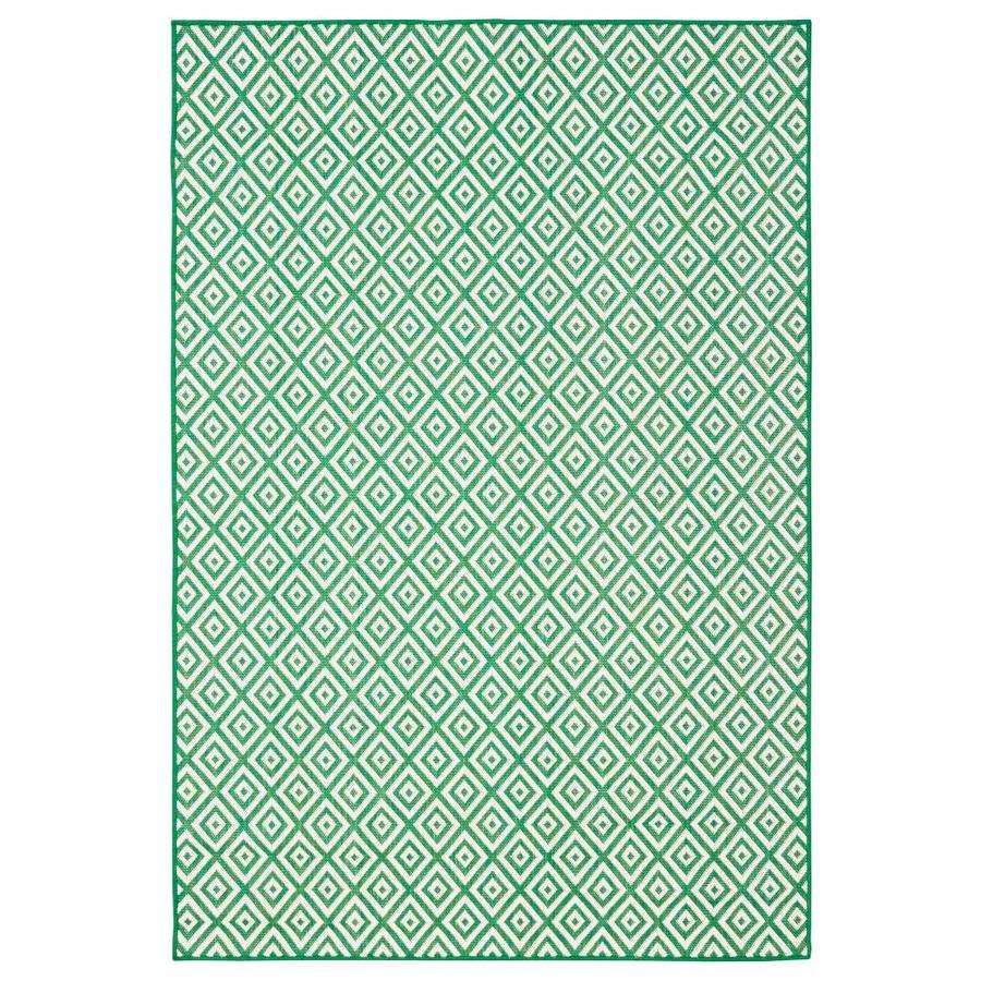 Garden Treasures Small Diamond Green Rectangular Indoor Outdoor