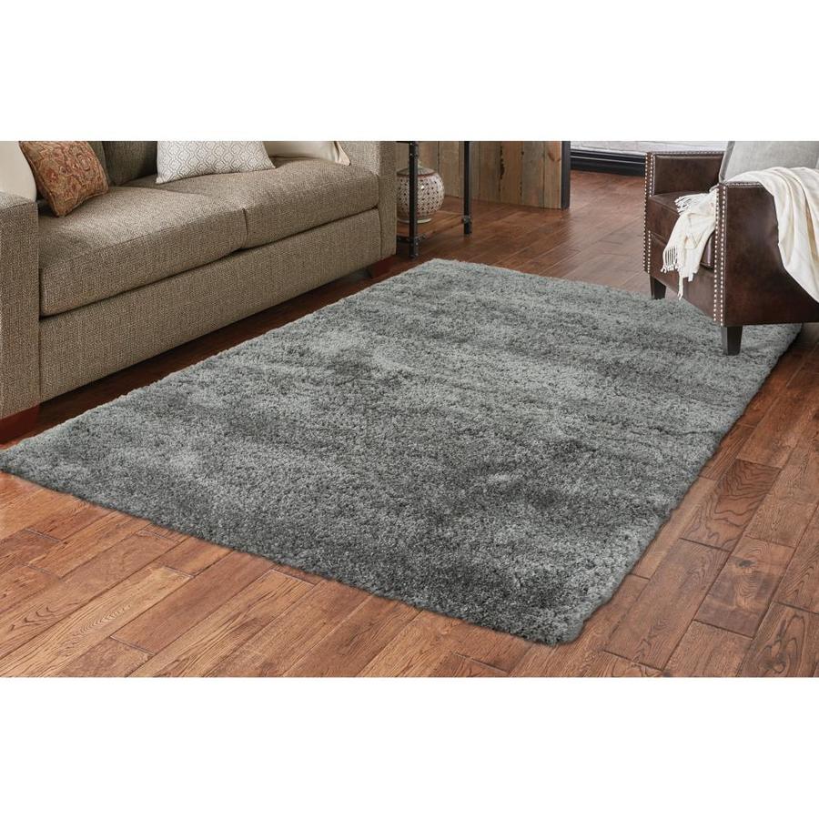 allen + roth Olearia 8 x 10 Gray Indoor Solid Area Rug in the Rugs ...