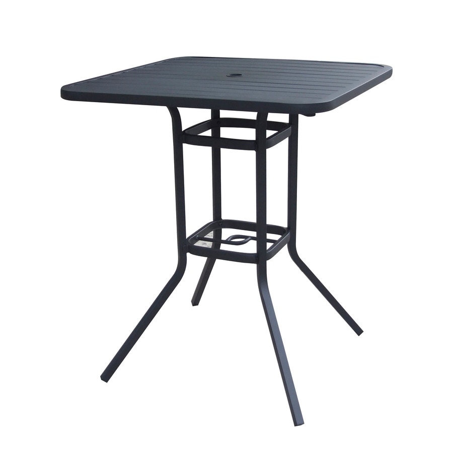 Garden Treasures Square Bar Height Table 33-in W x 33-in L with Umbrella Hole at Lowes.com