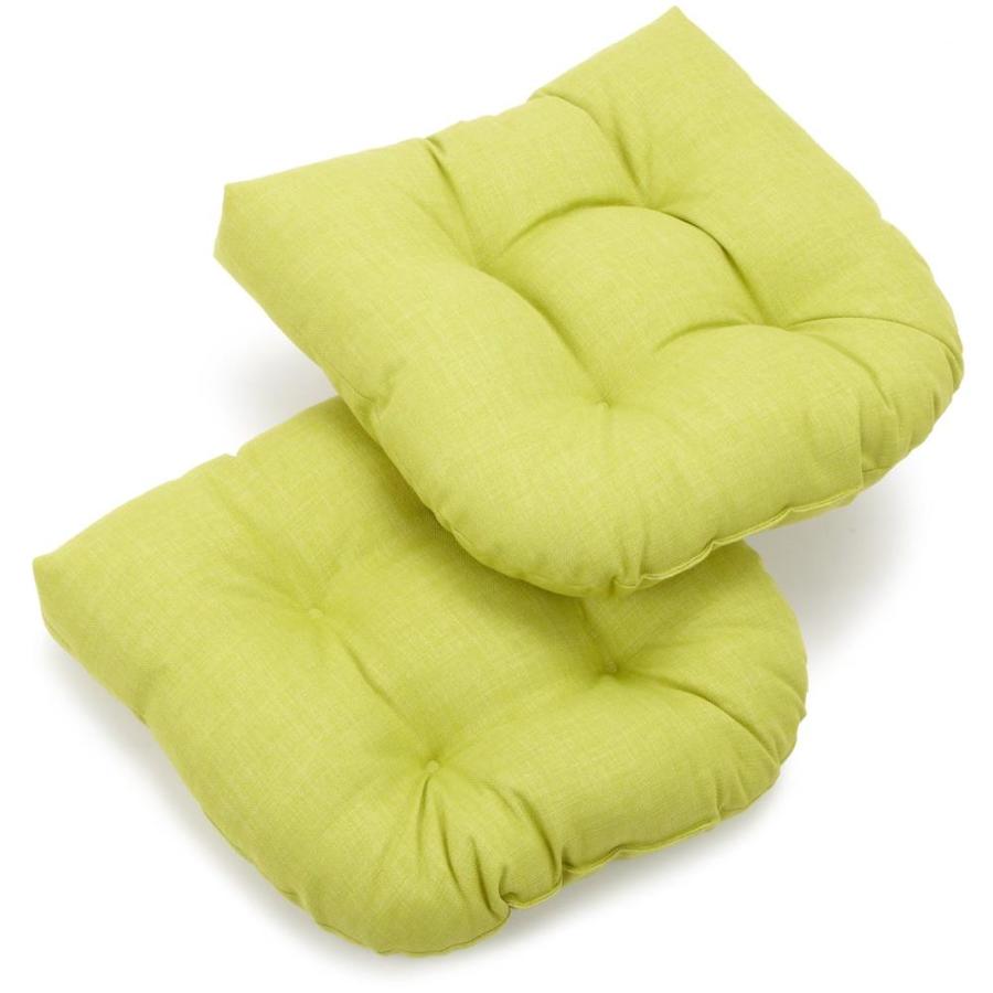 Blazing Needles 2 Piece Lime Patio Chair Cushion At Com