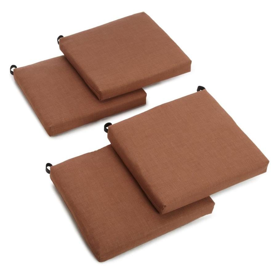 Blazing Needles Dacron 4Piece Mocha Patio Chair Cushion at