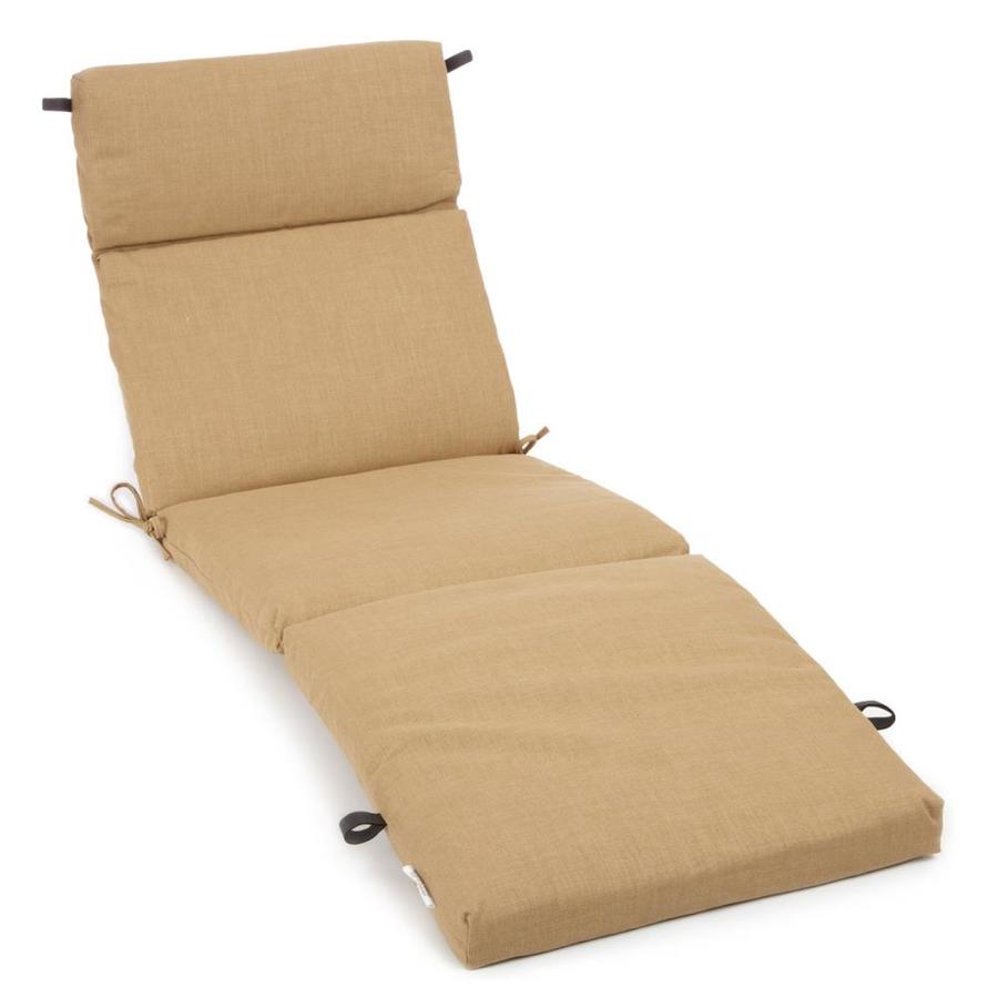 Blazing Needles Dacron 1-Piece Wheat Patio Chaise Lounge Chair Cushion ...