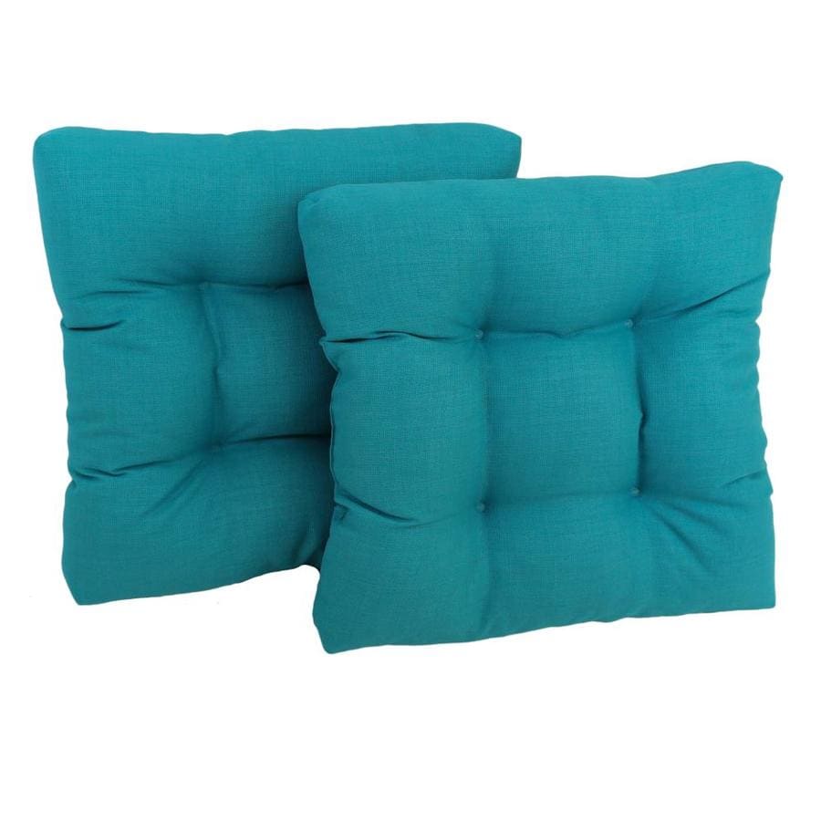 Blazing Needles 2Piece Aqua Blue Patio Chair Cushion at