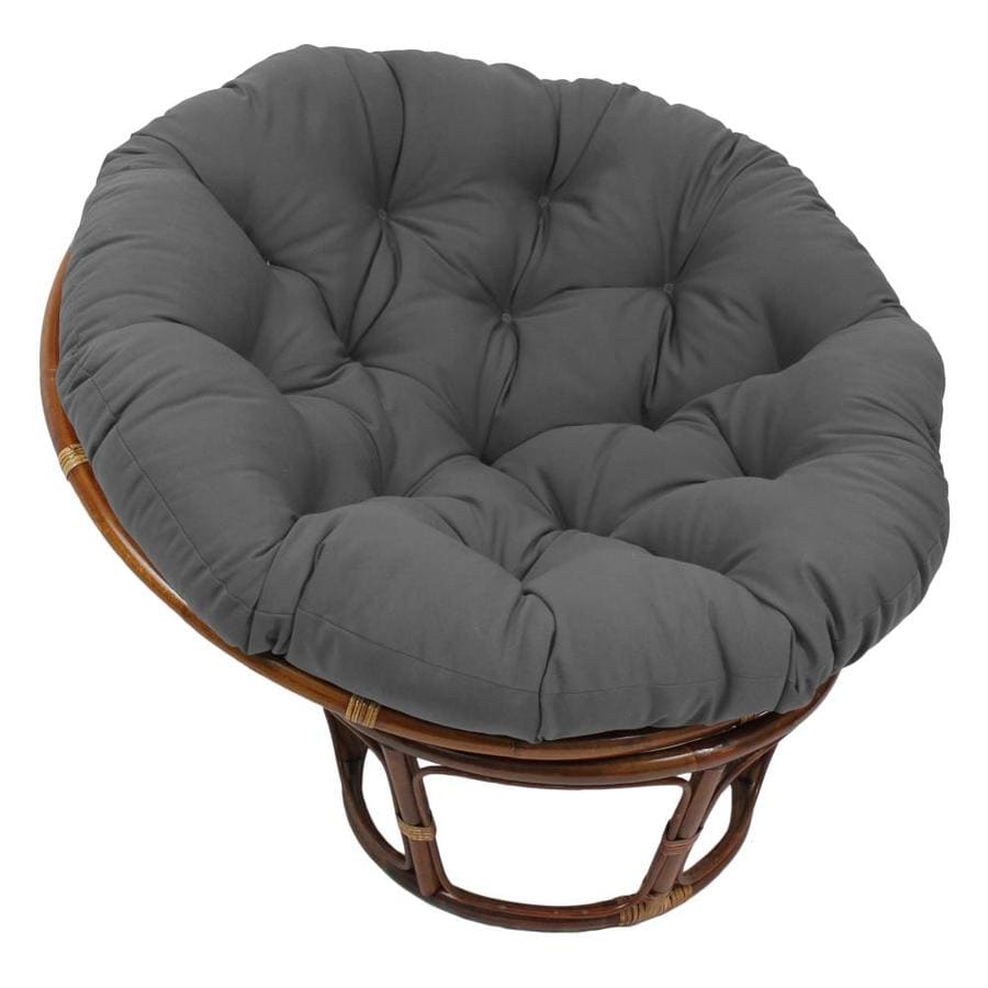 Blazing Needles 48 In Solid Twill Papasan Cushion Fits 46 In Papasan Frame Steel Grey In The Indoor Chair Cushions Department At Lowes Com