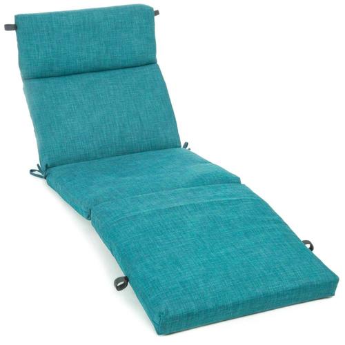 Blazing Needles Aqua Blue Patio Chaise Lounge Chair Cushion at Lowes.com